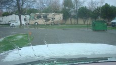 Red Bluff - after hail