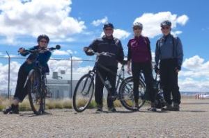 Sandy, Bob, Alice and Tony at turn-around to 10 mile ride