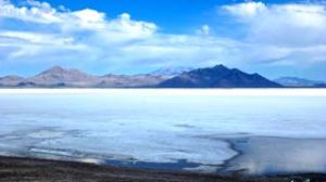Bonneville Salt Flats off in the distance