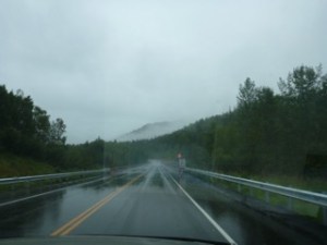 Road conditions heading north from Kenai Peninsula